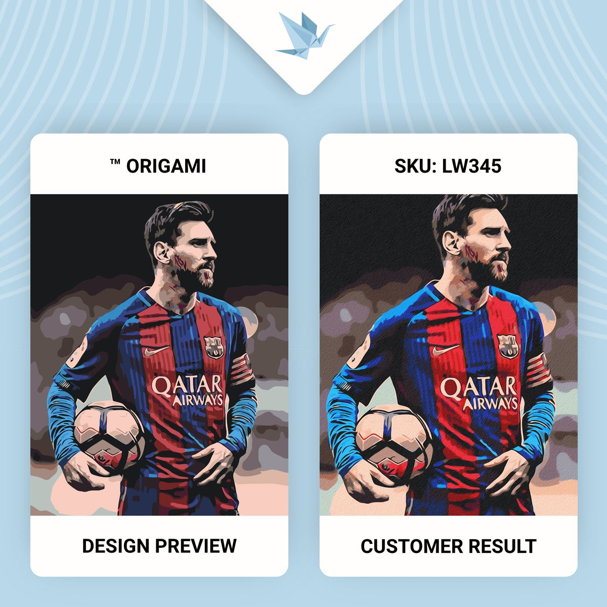Malowanie po numerach 40×50 cm – Piłkarz Lionel Messi – Ludzie – LW 345