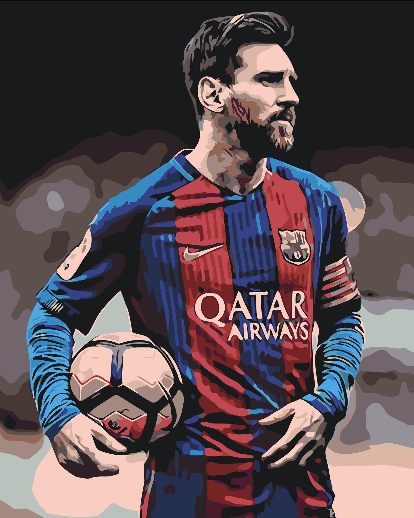 Malowanie po numerach 40×50 cm – Piłkarz Lionel Messi – Ludzie – LW 345