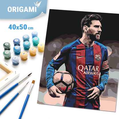 Malowanie po numerach 40×50 cm – Piłkarz Lionel Messi – Ludzie – LW 345
