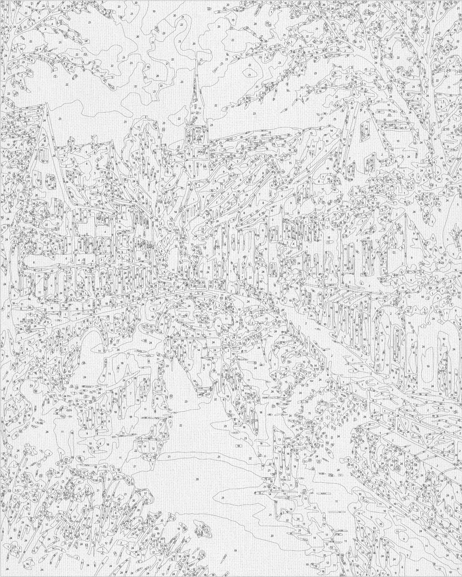 Malowanie po numerach 40x50 cm – Pejzaż. Uliczki prowadzące LW 3497