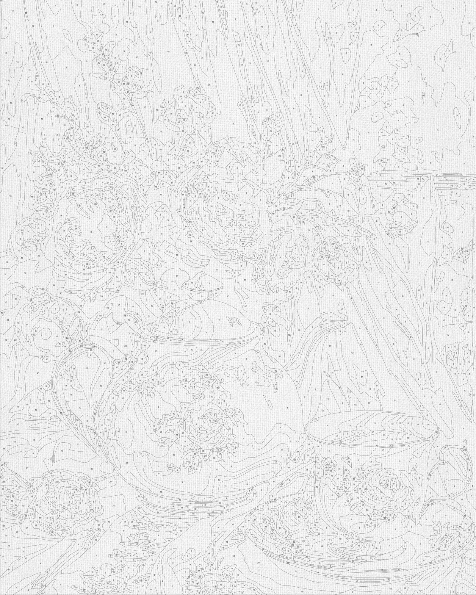 Malowanie po numerach 40x50 cm - Herbata z kwiatami LW 3506