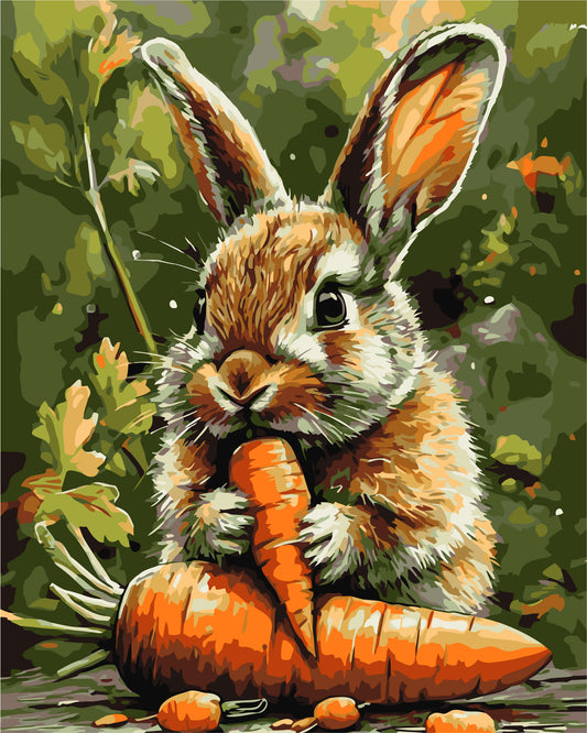Malowanie po numerach 40x50 cm – Zwierzęta. Zajączek z LW 3507