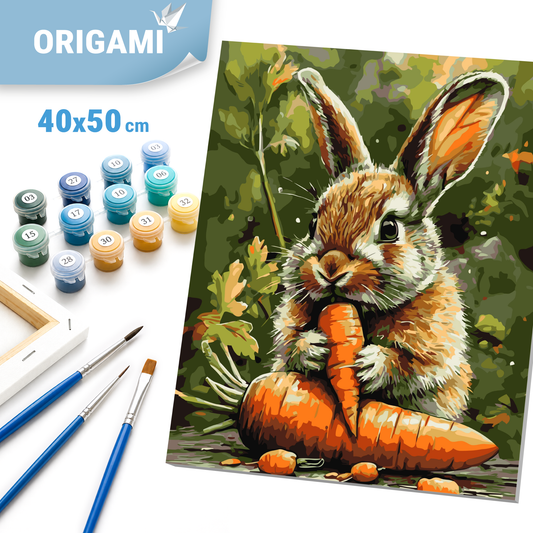 Malowanie po numerach 40x50 cm – Zwierzęta. Zajączek z LW 3507