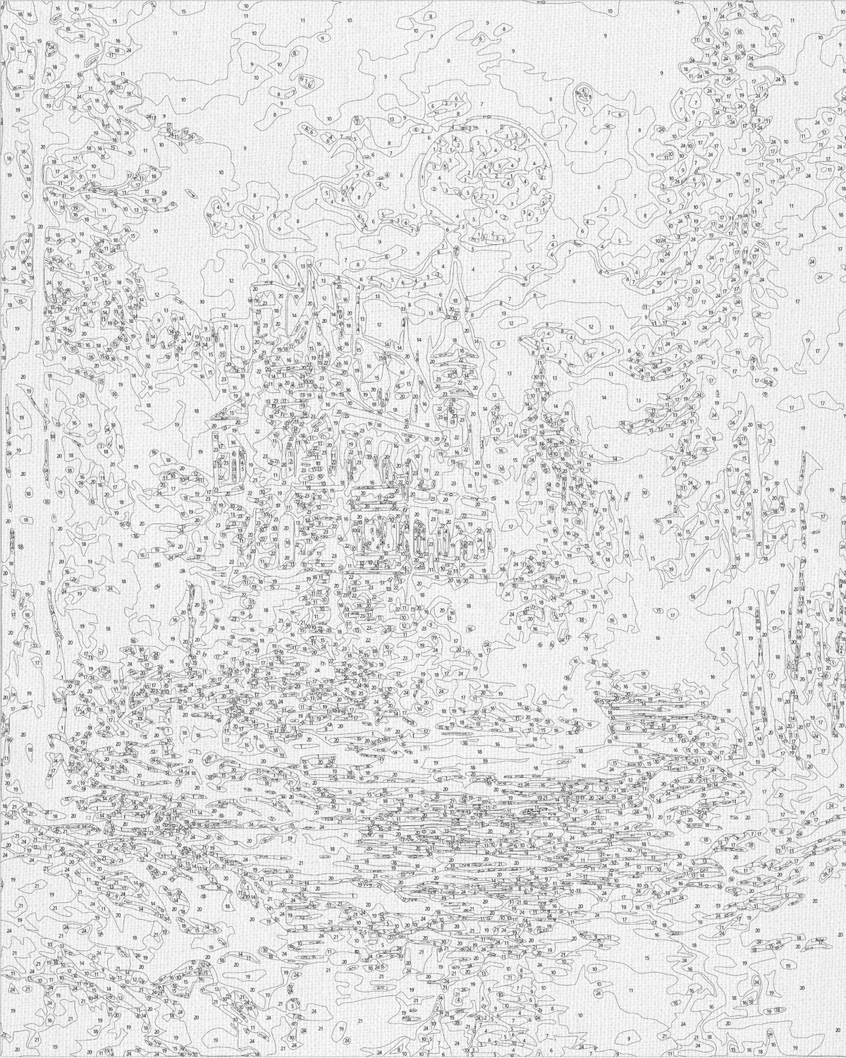 Malowanie po numerach 40×50 cm – Tajemniczy zamek – Pejzaż – LW 3516