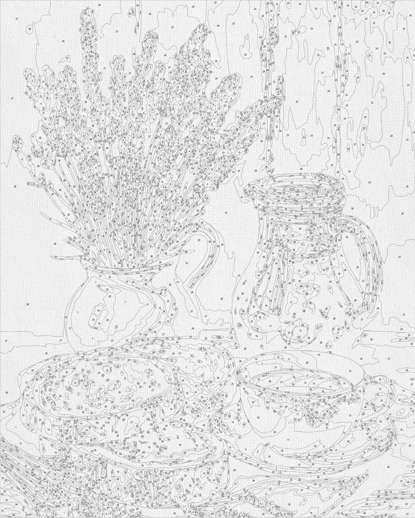 Malowanie po numerach 40x50 cm Lawendowa martwa natura LW 3519