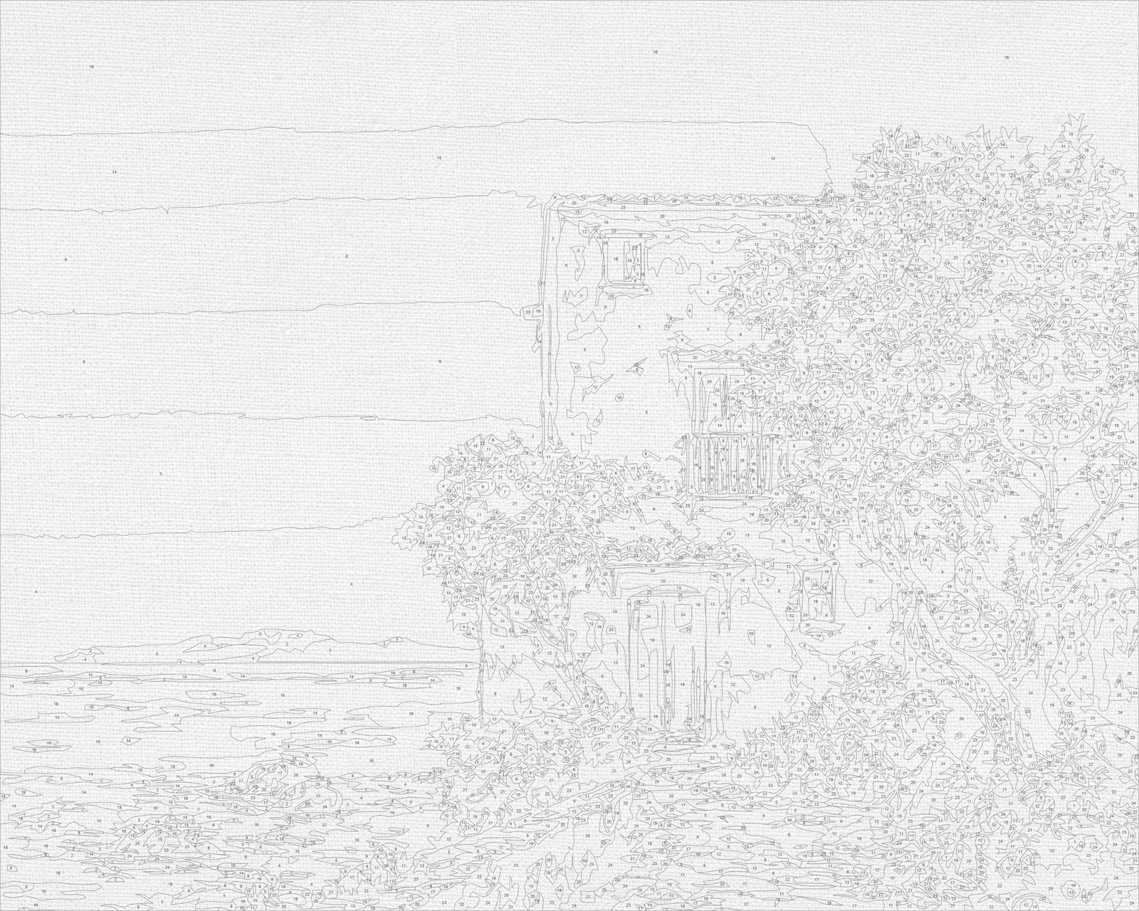 Malowanie po numerach 40x50 cm - Włoski poranek - Pejzaż LW 3540