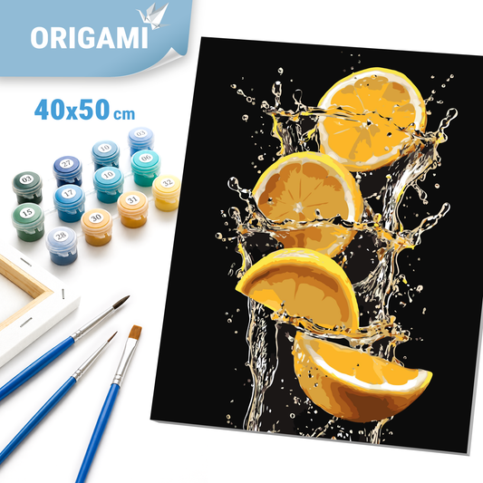 Paint by Numbers on a 40x50 cm frame - Citrus Freshness - Still Life - LW 3543