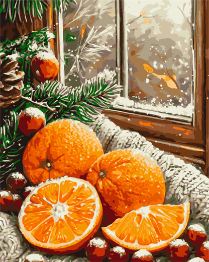 Malowanie po numerach 40x50 cm - Cytrusowa martwa natura LW 3548