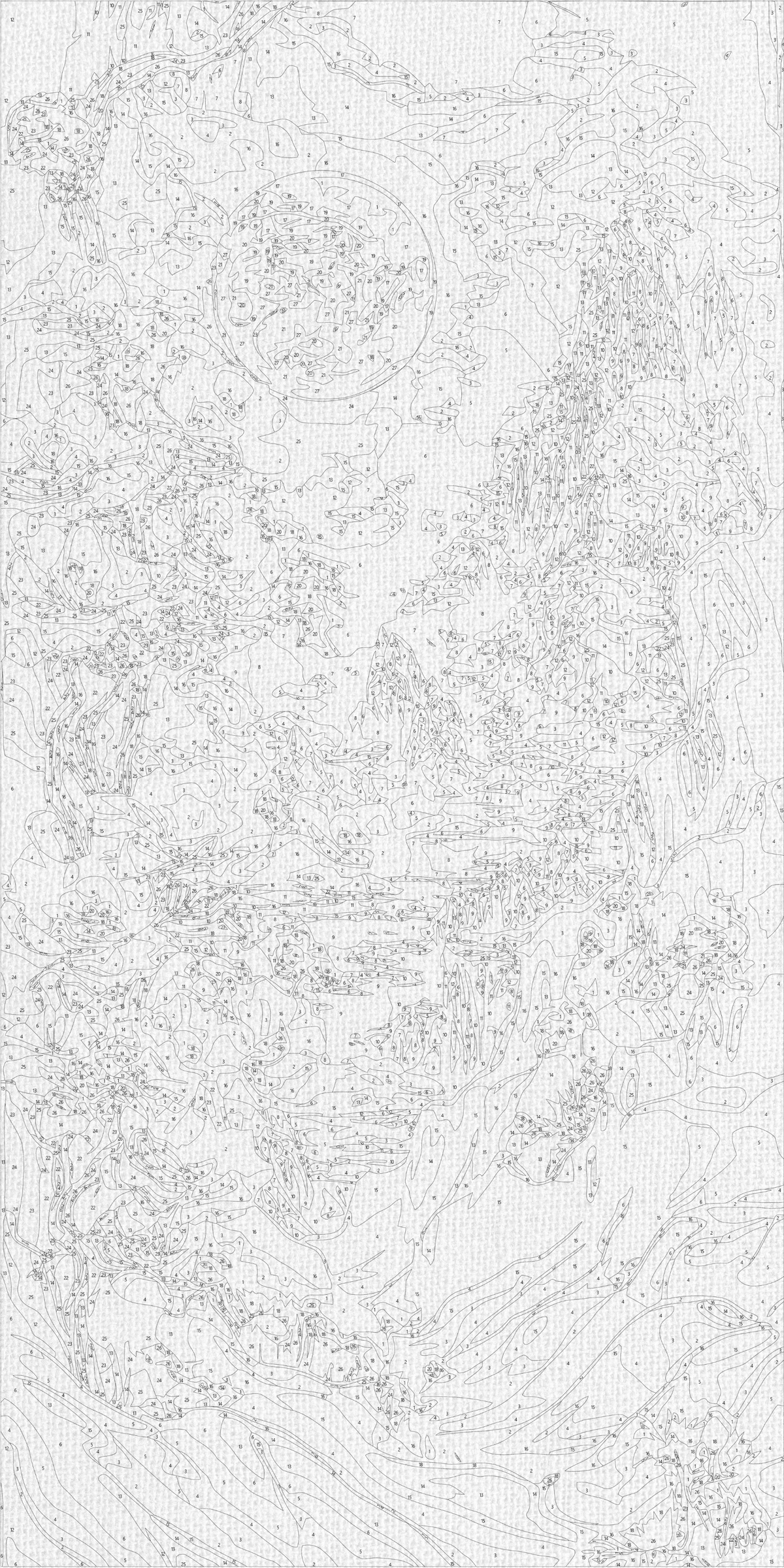 Malowanie po numerach 40×80 cm – Abstrakcja: górskie kwiaty – Kwiaty/Pejzaż – LW 5104
