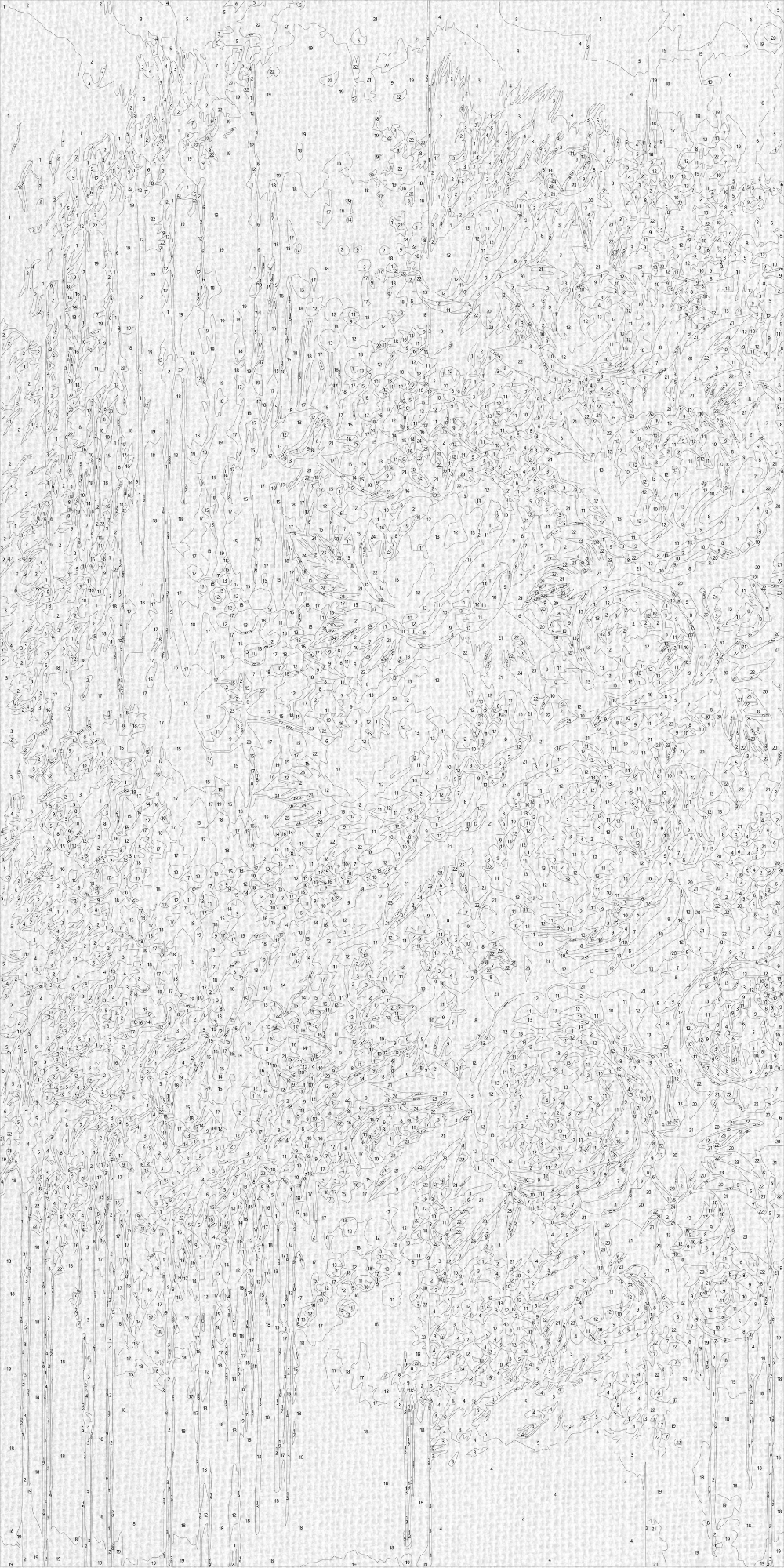 Malowanie po numerach 40x80 cm Kwiaty. Złota inspiracja LW 5109