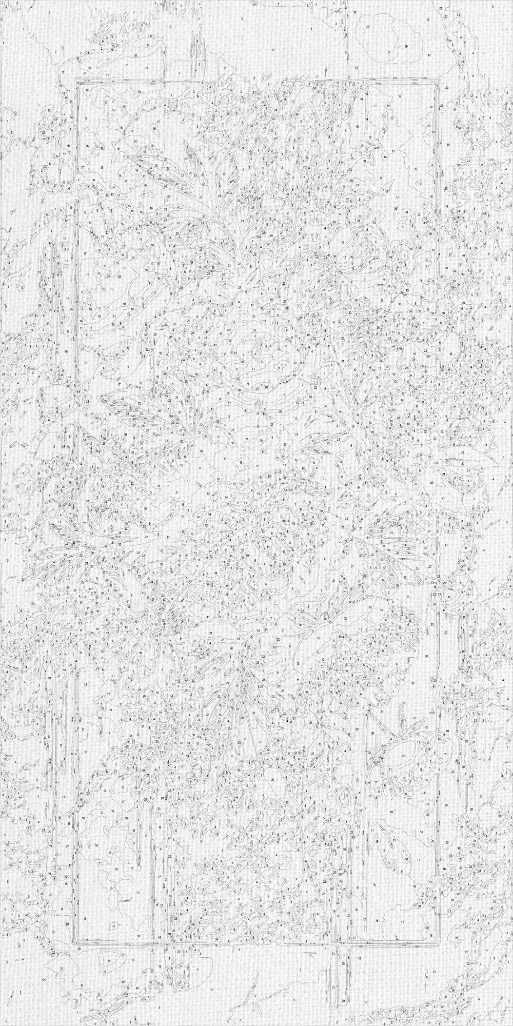 Malowanie po numerach 40x80 cm Promienne kwiaty (metalik) LW 5110