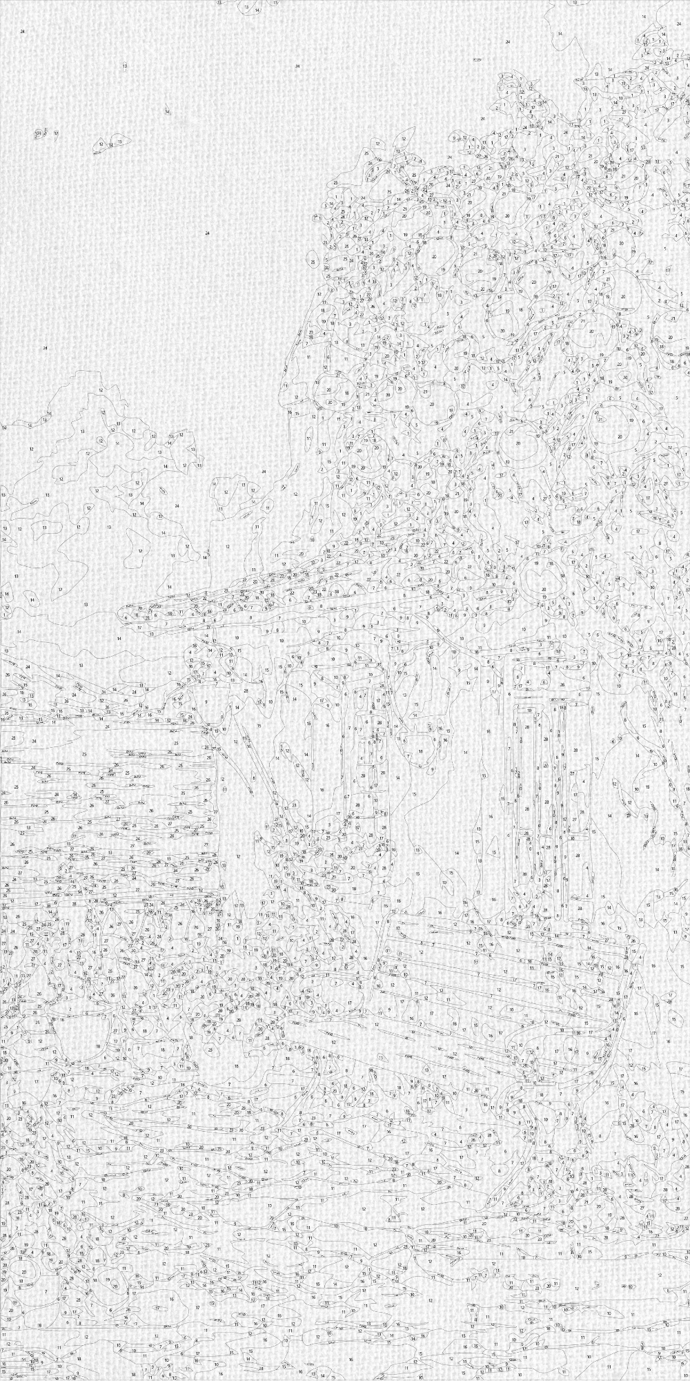 Malowanie po numerach 40x80 cm - Włoski krajobraz - Pejzaż LW 5115