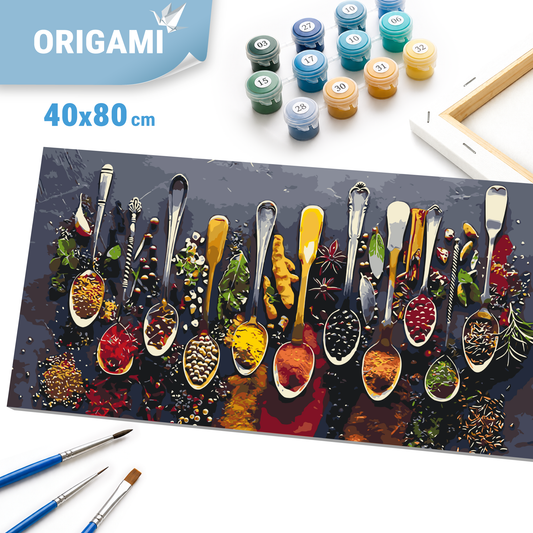 Paint by Numbers on a 40x80 cm frame - Spices - Still Life - LW 5121