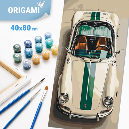 Malowanie po numerach 40×80 cm – Porsche – Pejzaż – LW 5127