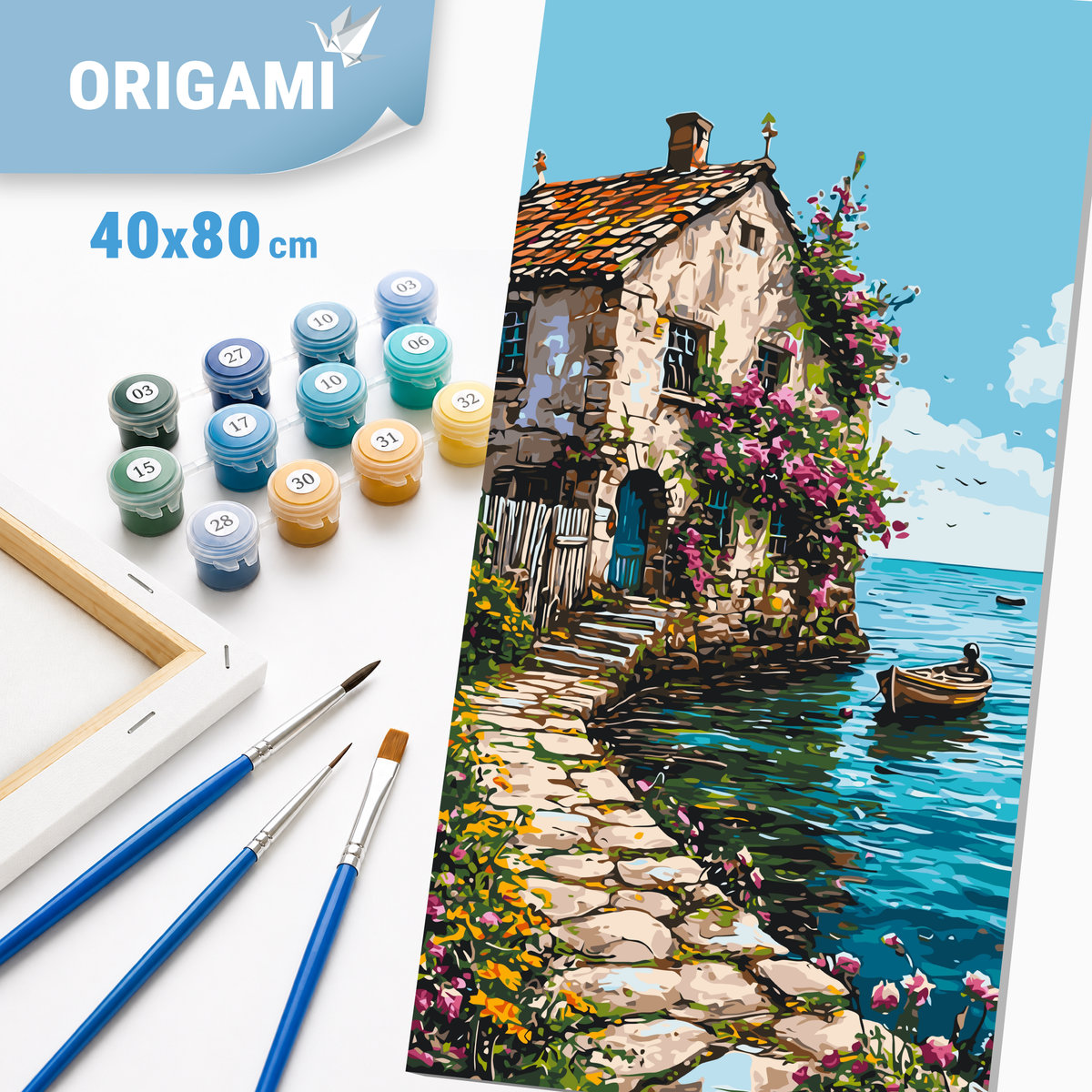 Malowanie po numerach 40x80 cm - Lato w Prowansji - Pejzaż LW 5131