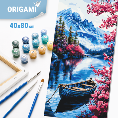 Malowanie po numerach 40x80 cm - Alpejski poranek - Pejzaż LW 5132