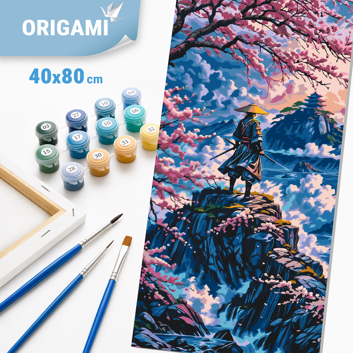 Malowanie po numerach 40×80 cm – Droga samuraja – Pejzaż – LW 5134