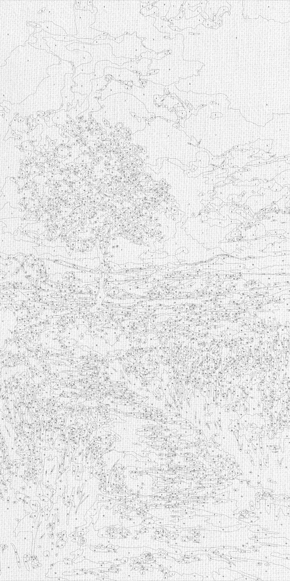 Malowanie po numerach 40x80 cm - Droga za marzeniem - Pejzaż LW 5137