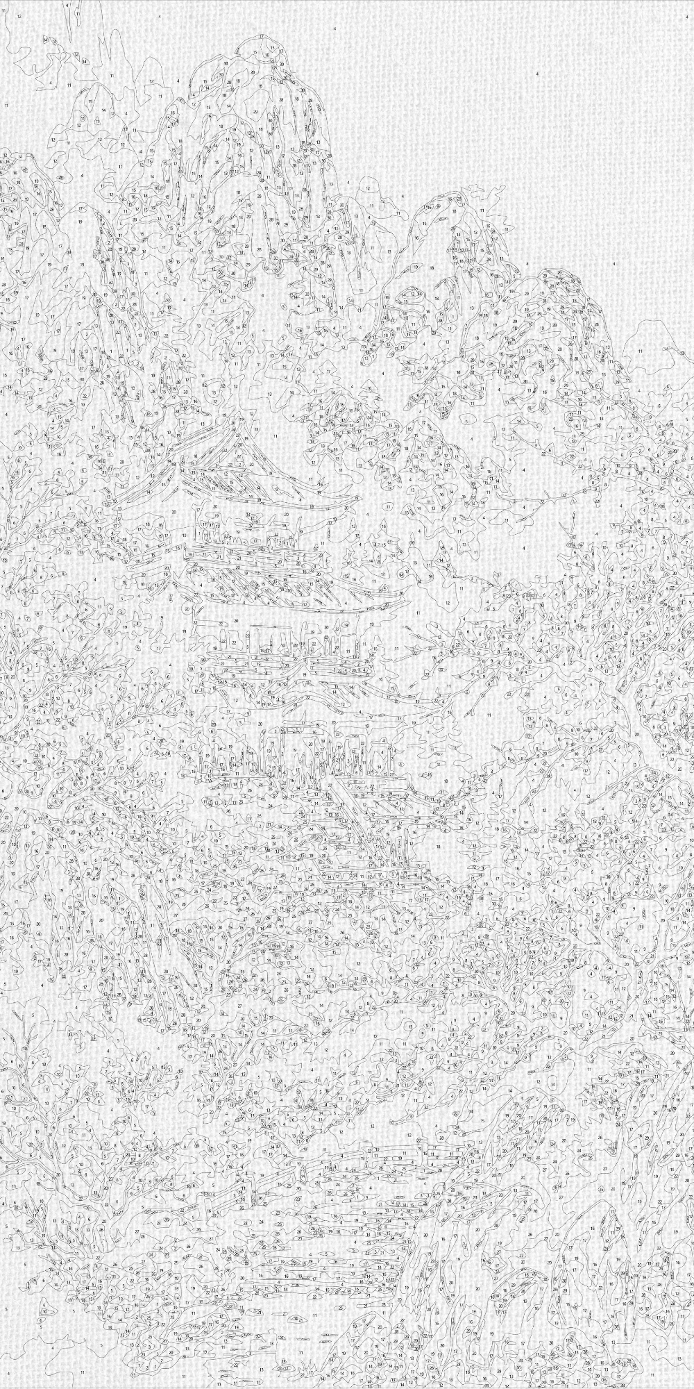 Malowanie po numerach 40×80 cm – Harmonia Wschodu – Pejzaż – LW 5138