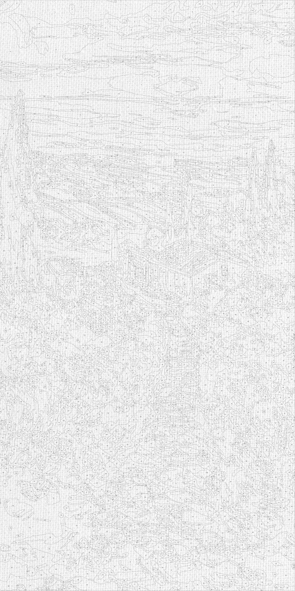 Malowanie po numerach 40×80 cm – Zapachy Prowansji – Pejzaż – LW 5151