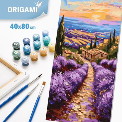 Malowanie po numerach 40×80 cm – Zapachy Prowansji – Pejzaż – LW 5151