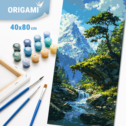 Malowanie po numerach na ramie 40x80 cm - Karpaty - Pejzaż - LW 5157