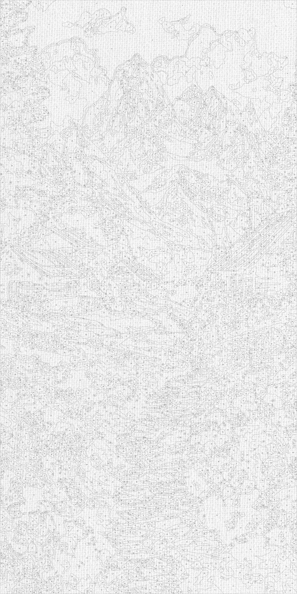 Malowanie po numerach 40x80 cm - Droga w góry - Pejzaż LW 5162