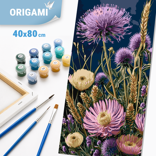 Paint by Numbers on frame 40*80 cm Flowers LW 5164