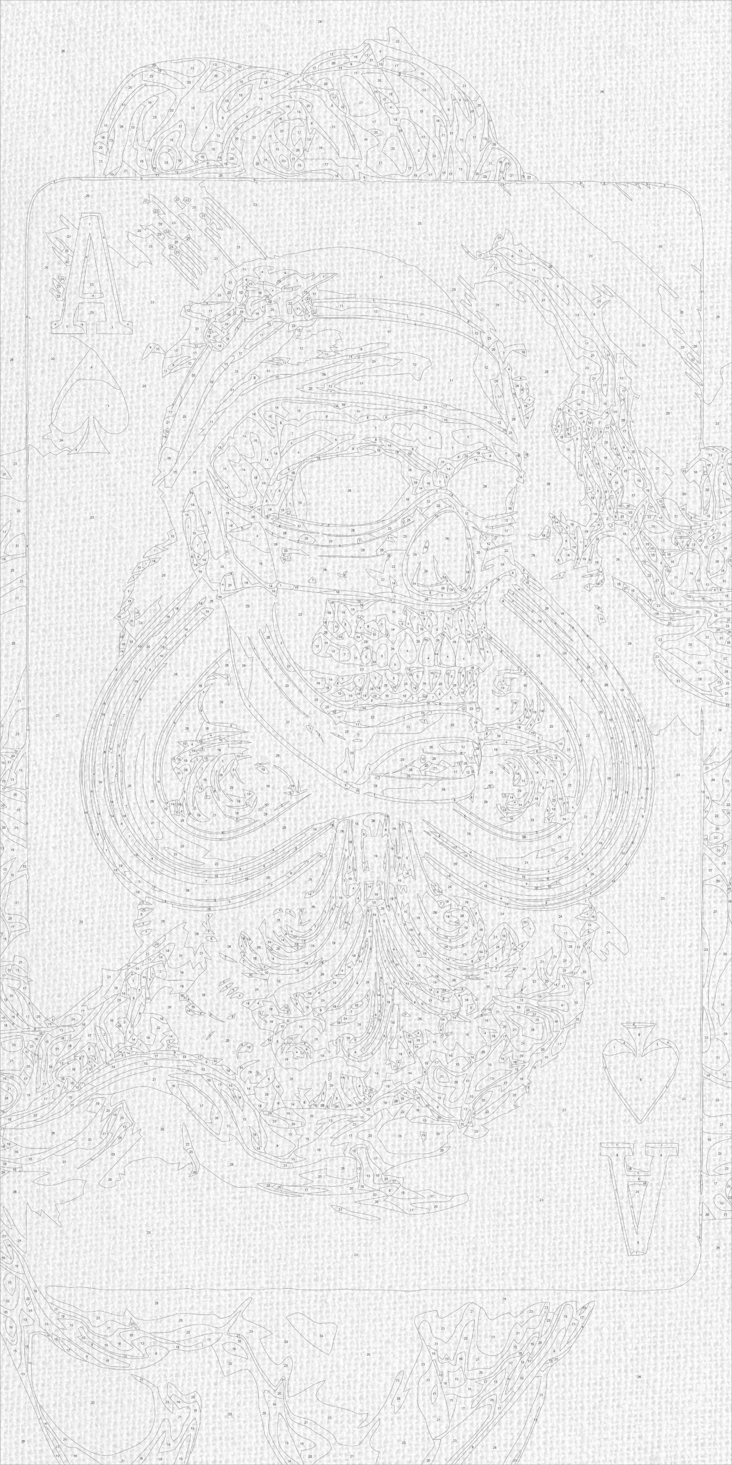 Malowanie po numerach 40x80 cm - Król cieni (metalik) LW 5170