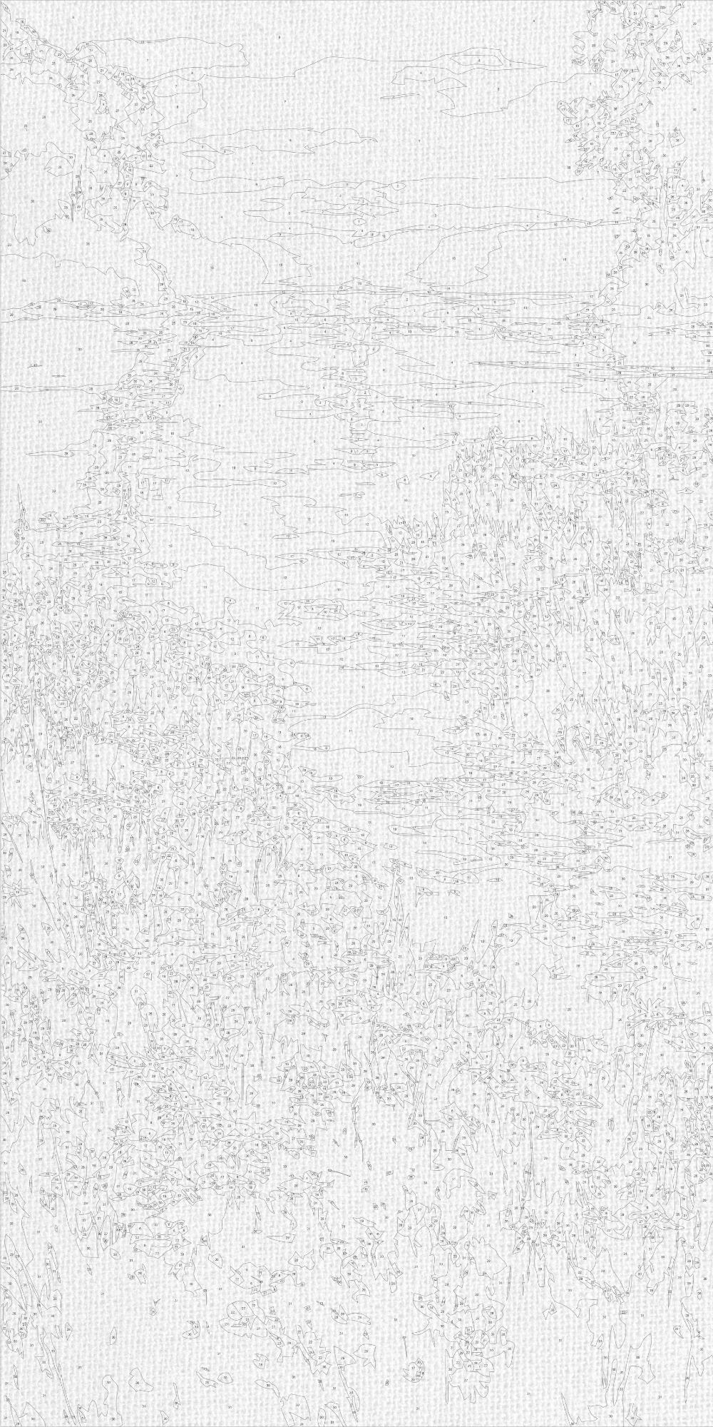 Malowanie po numerach 40×80 cm – Letnie barwy natury – Pejzaż – LW 5171