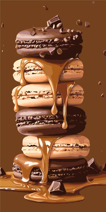 Paint by Numbers on a frame 40*80 cm Delicious Macarons LW 5176