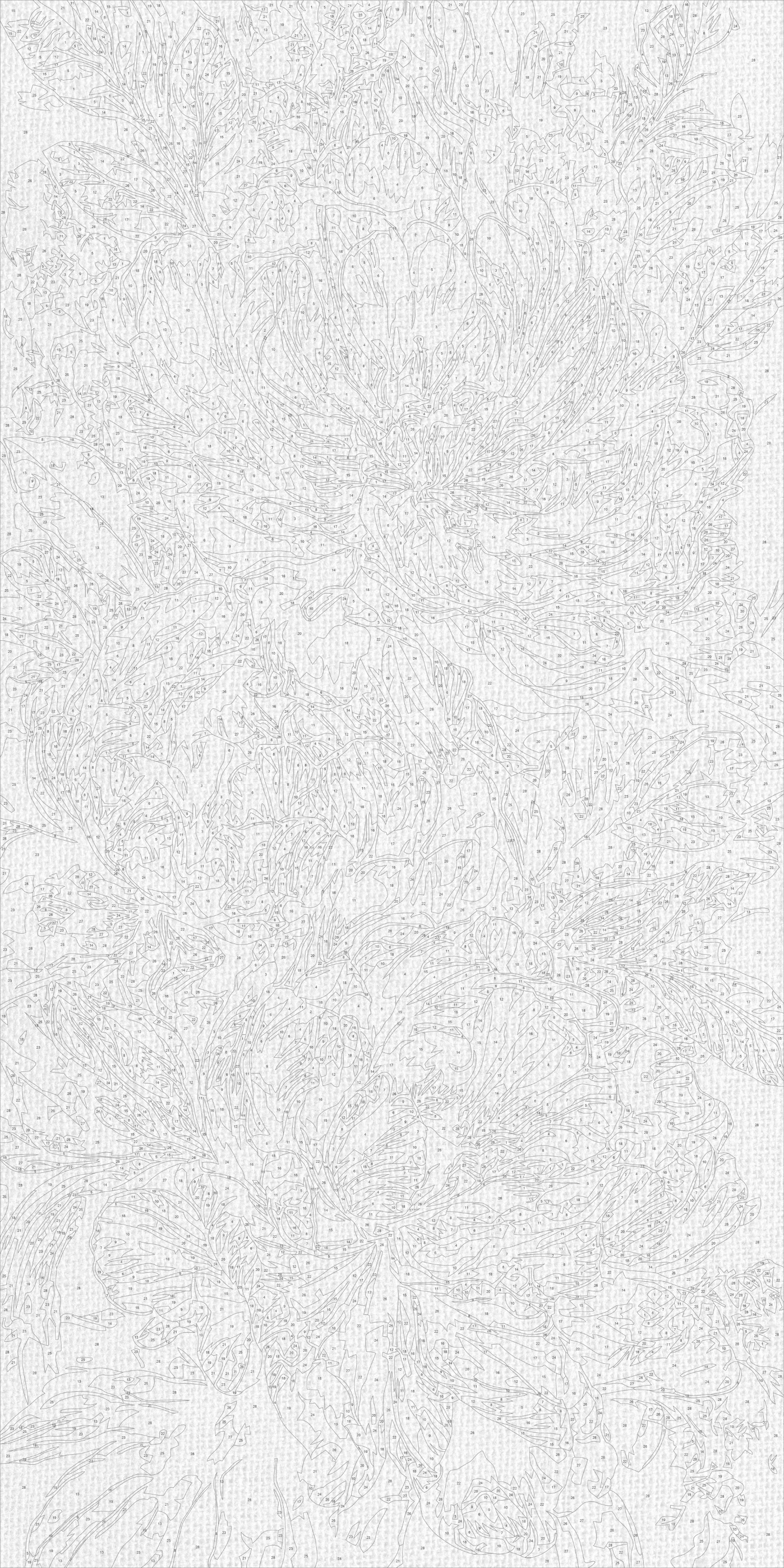 Malowanie po numerach 40x80 cm - Luksusowe piwonie (metalik) LW 5181