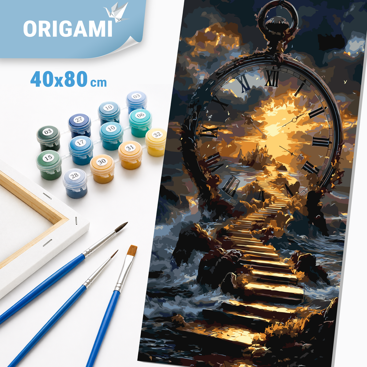 Malowanie po numerach 40x80 cm - Droga w stronę zachodu słońca LW 5187
