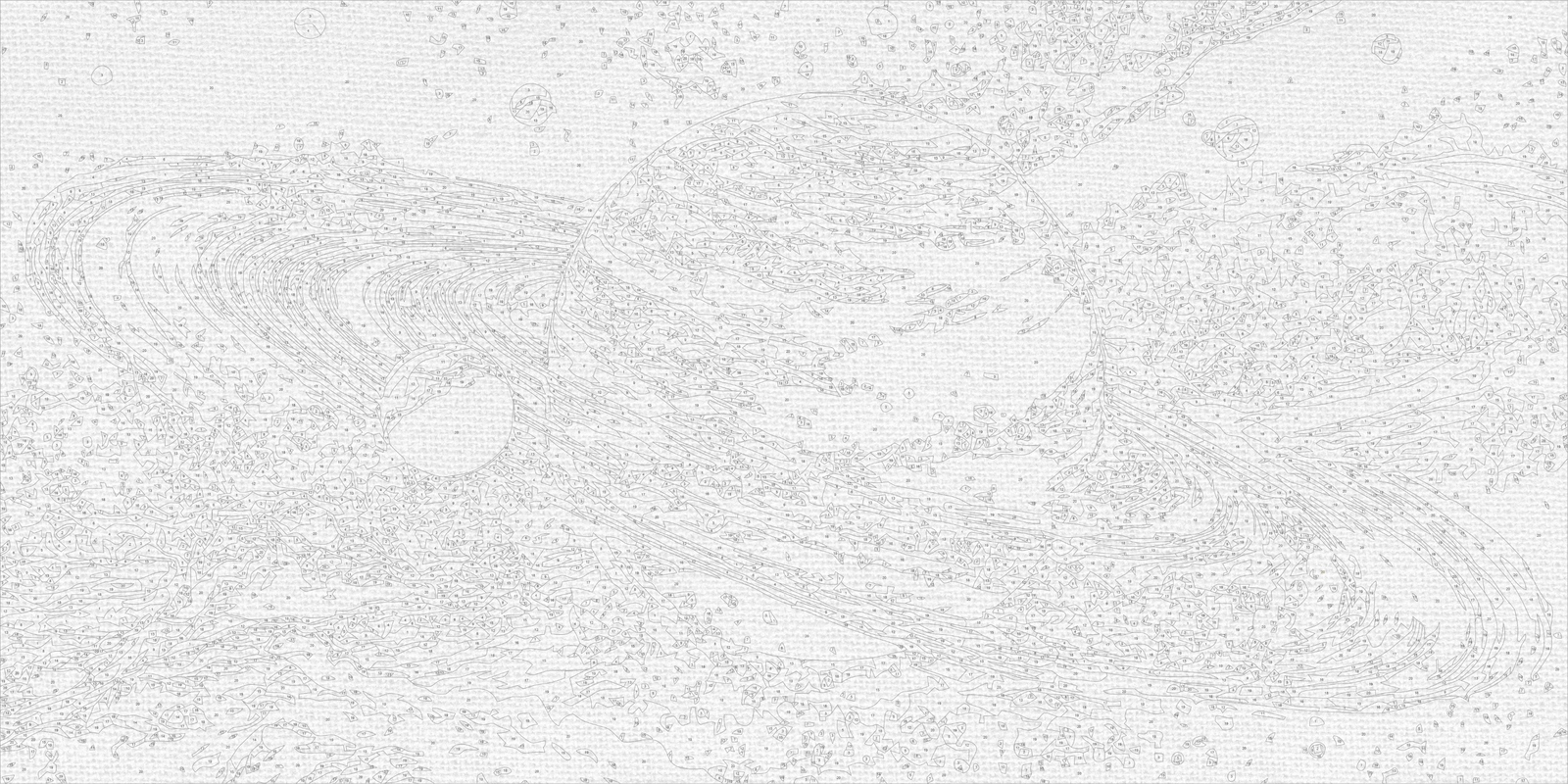Malowanie po numerach 40x80 cm - Blask planet (metalik) LW 5188