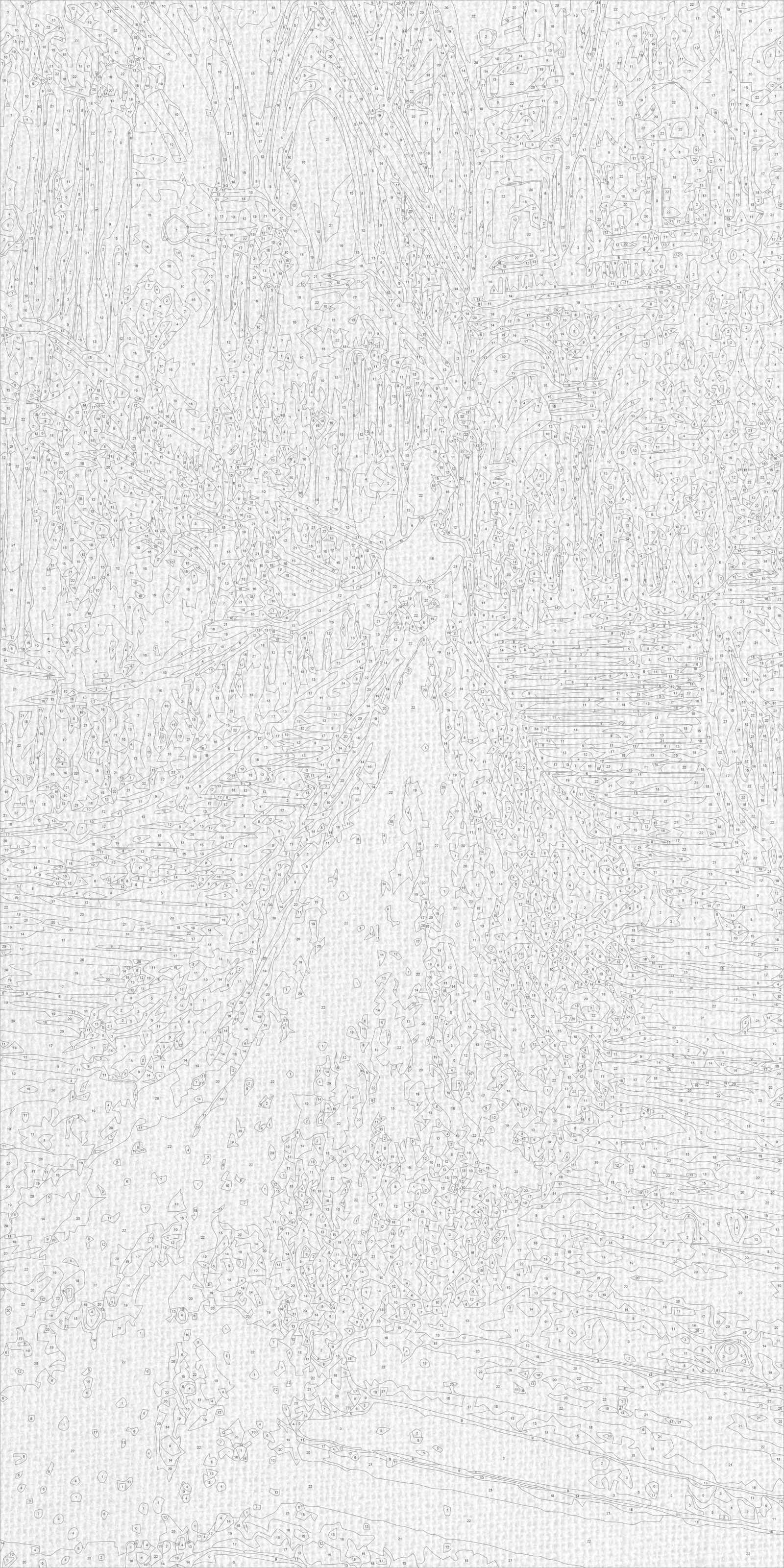 Malowanie po numerach 40x80 cm - Dziewczyna ze światłem LW 5191