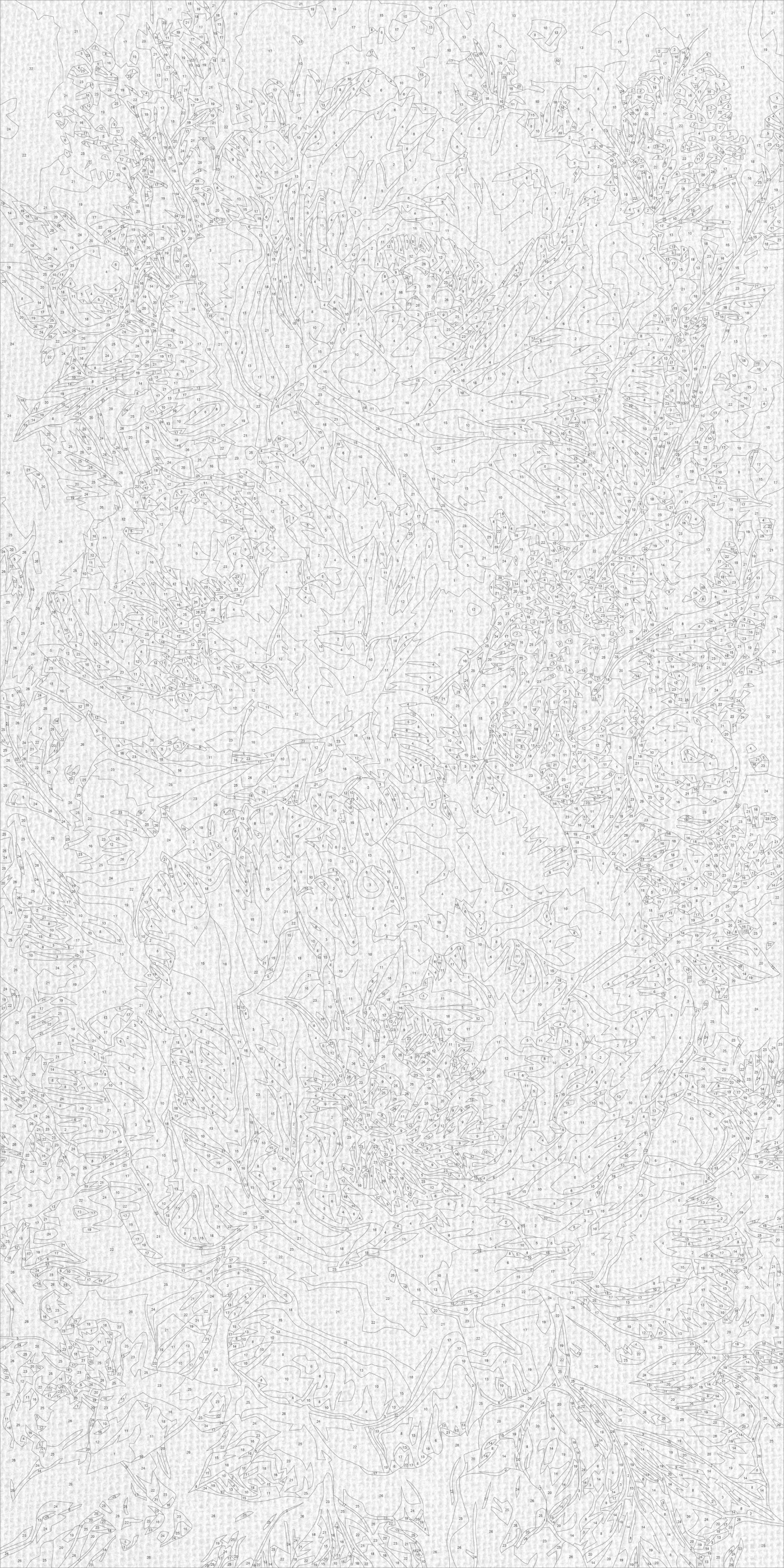 Malowanie po numerach 40x80 cm - Imperium kwiatów (metalik) LW 5192