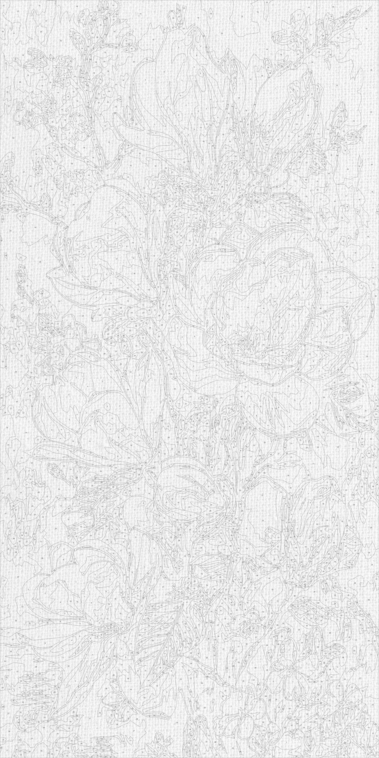 Malowanie po numerach 40x80 cm - Kwitnąca magnolia - Kwiaty LW 5194