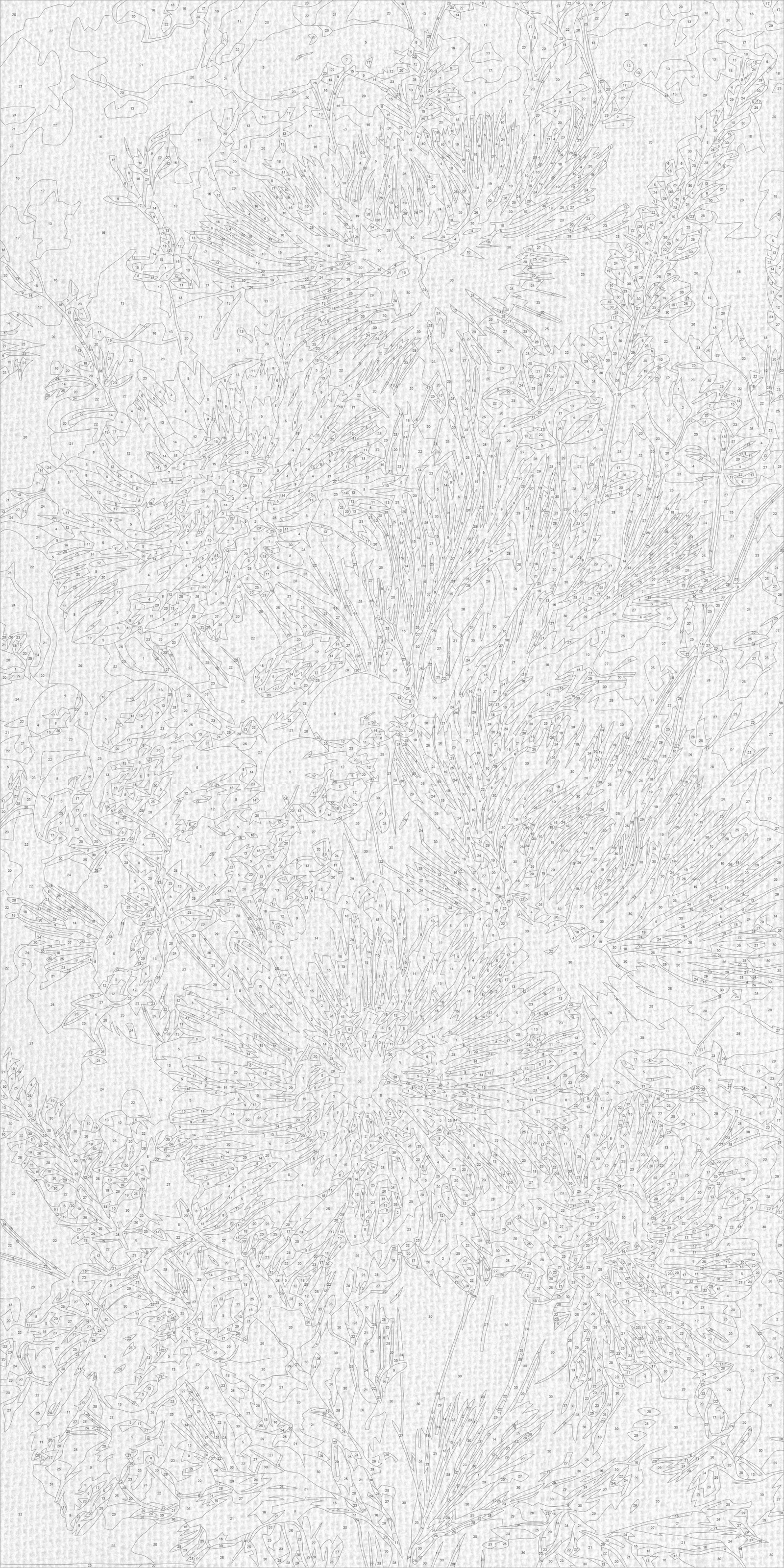 Malowanie po numerach 40x80 cm - Polny bukiet - Kwiaty LW 5195