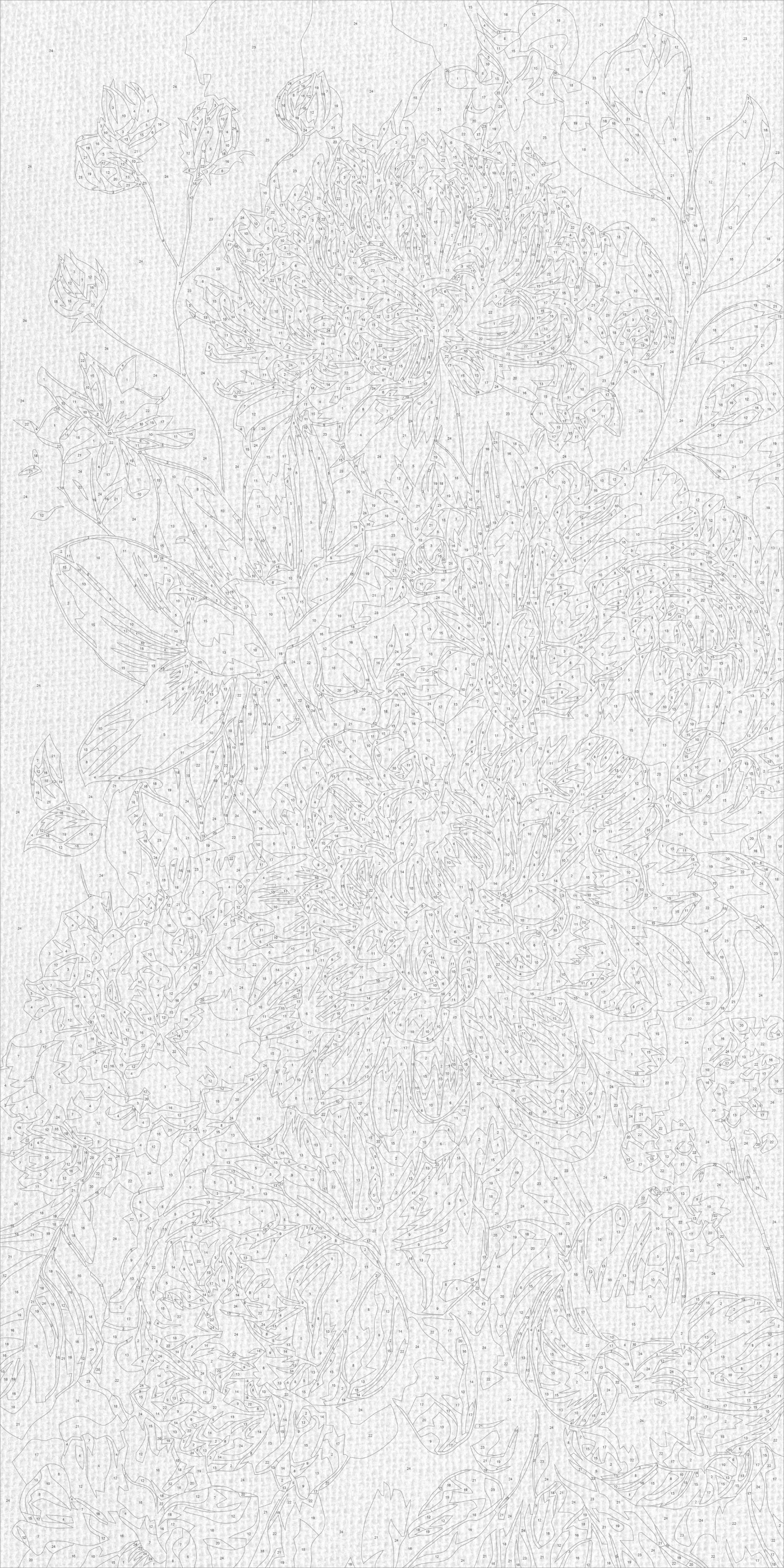 Malowanie po numerach 40x80 cm - Szlachetny bukiet - Kwiaty LW 5196