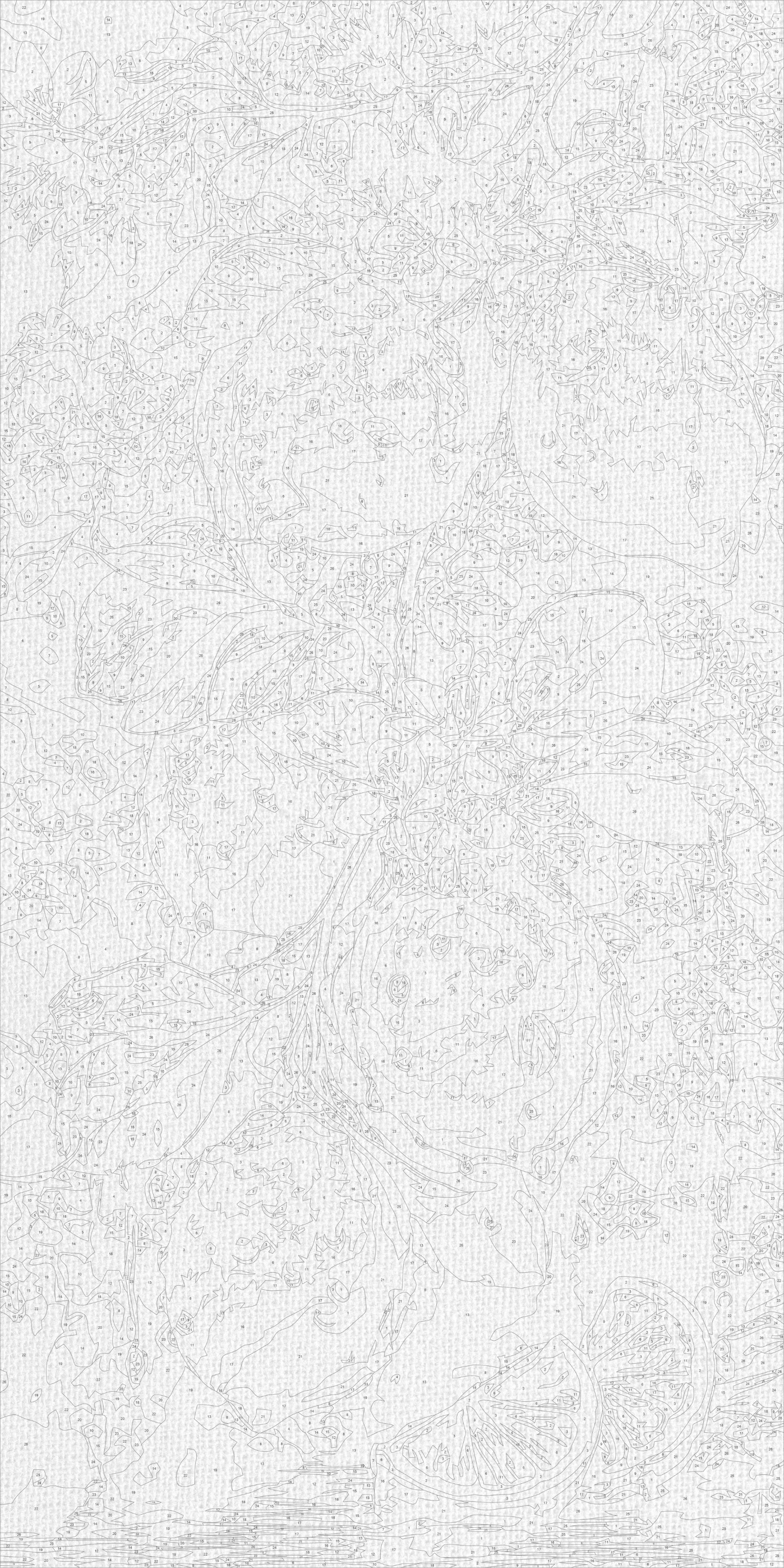 Malowanie po numerach 40x80 cm - Kwiat cytrynowego ogrodu LW 5198