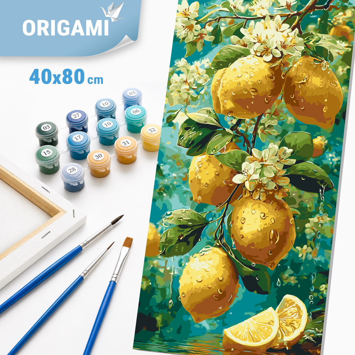 Malowanie po numerach 40x80 cm - Kwiat cytrynowego ogrodu LW 5198