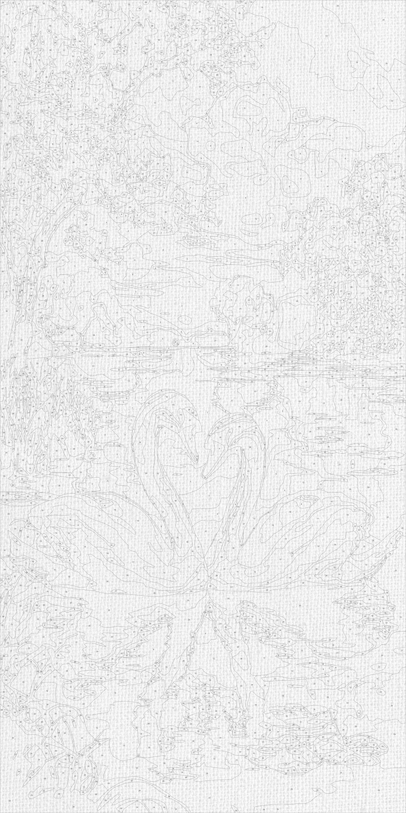 Malowanie po numerach 40x80 cm - Łabędzia delikatność LW 5200