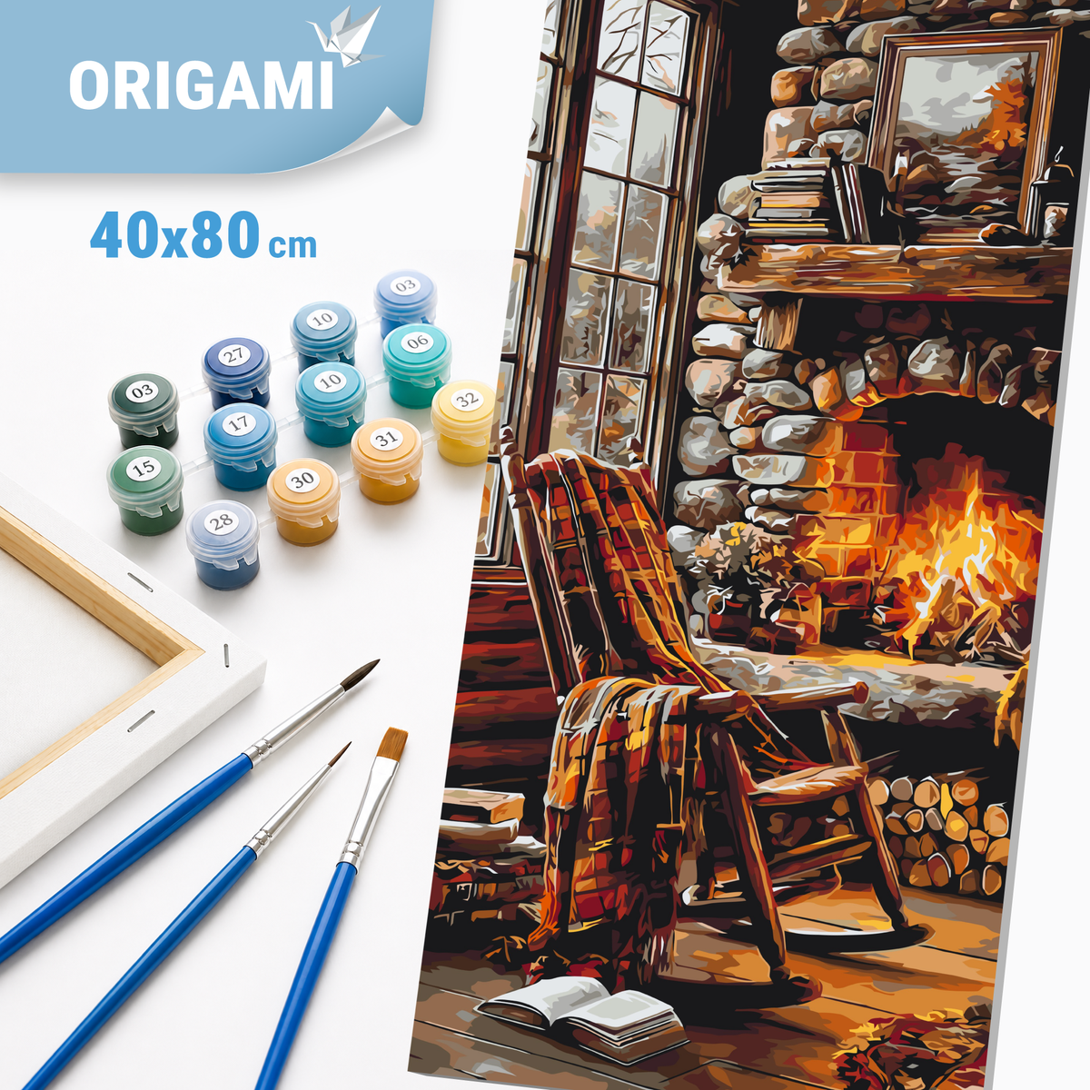 Malowanie po numerach 40x80 cm - Domowe ognisko LW 5202