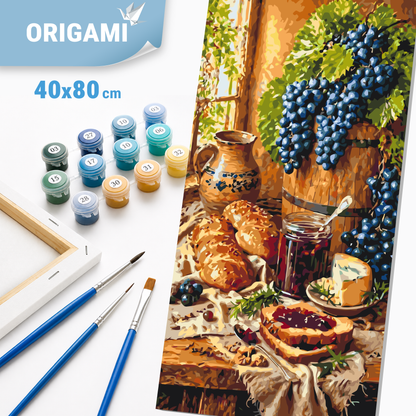 Malowanie po numerach 40x80 cm - Winogronowa symfonia LW 5208