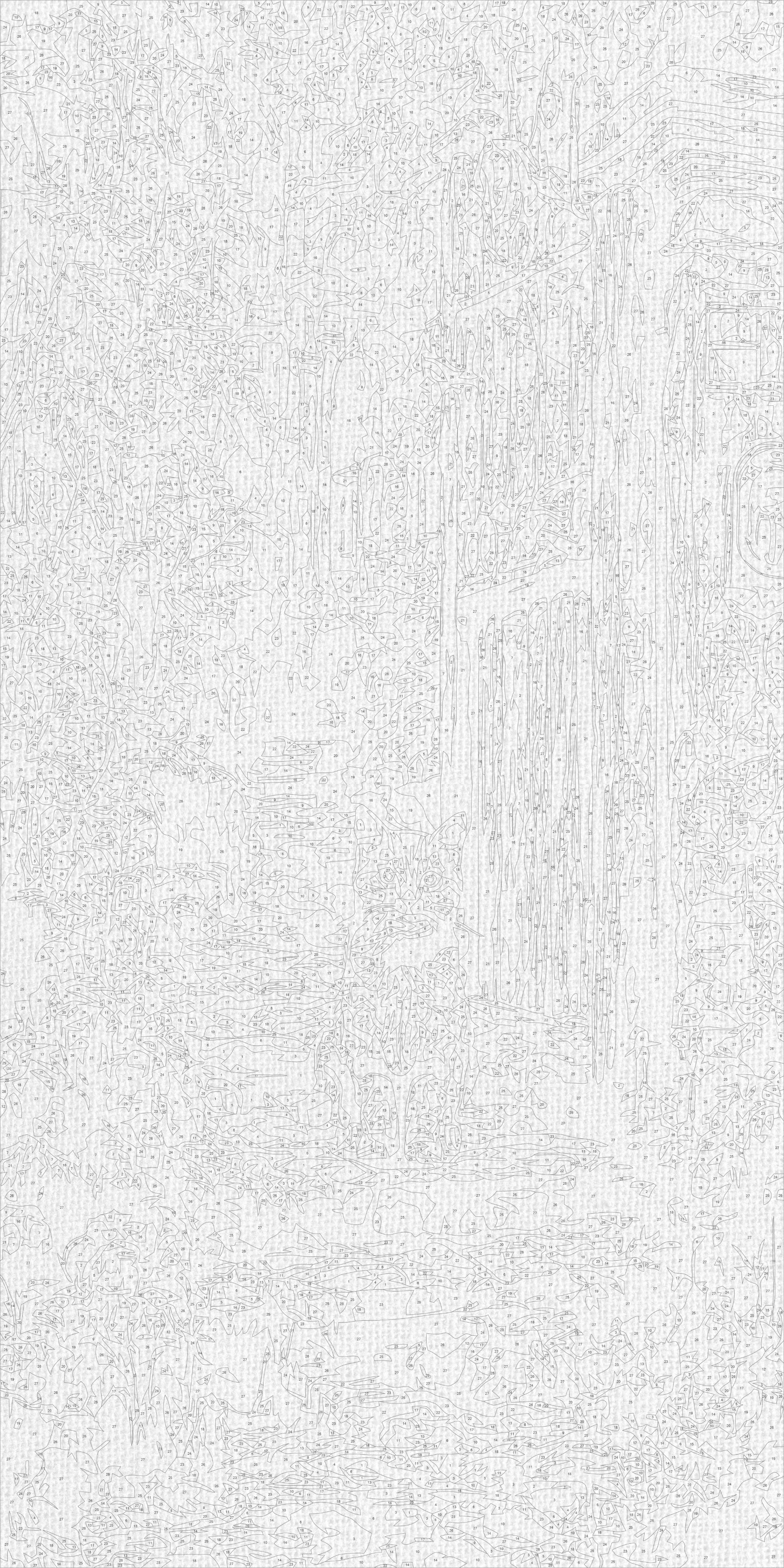 Malowanie po numerach 40x80 cm - Kot przy starej bramie LW 5210