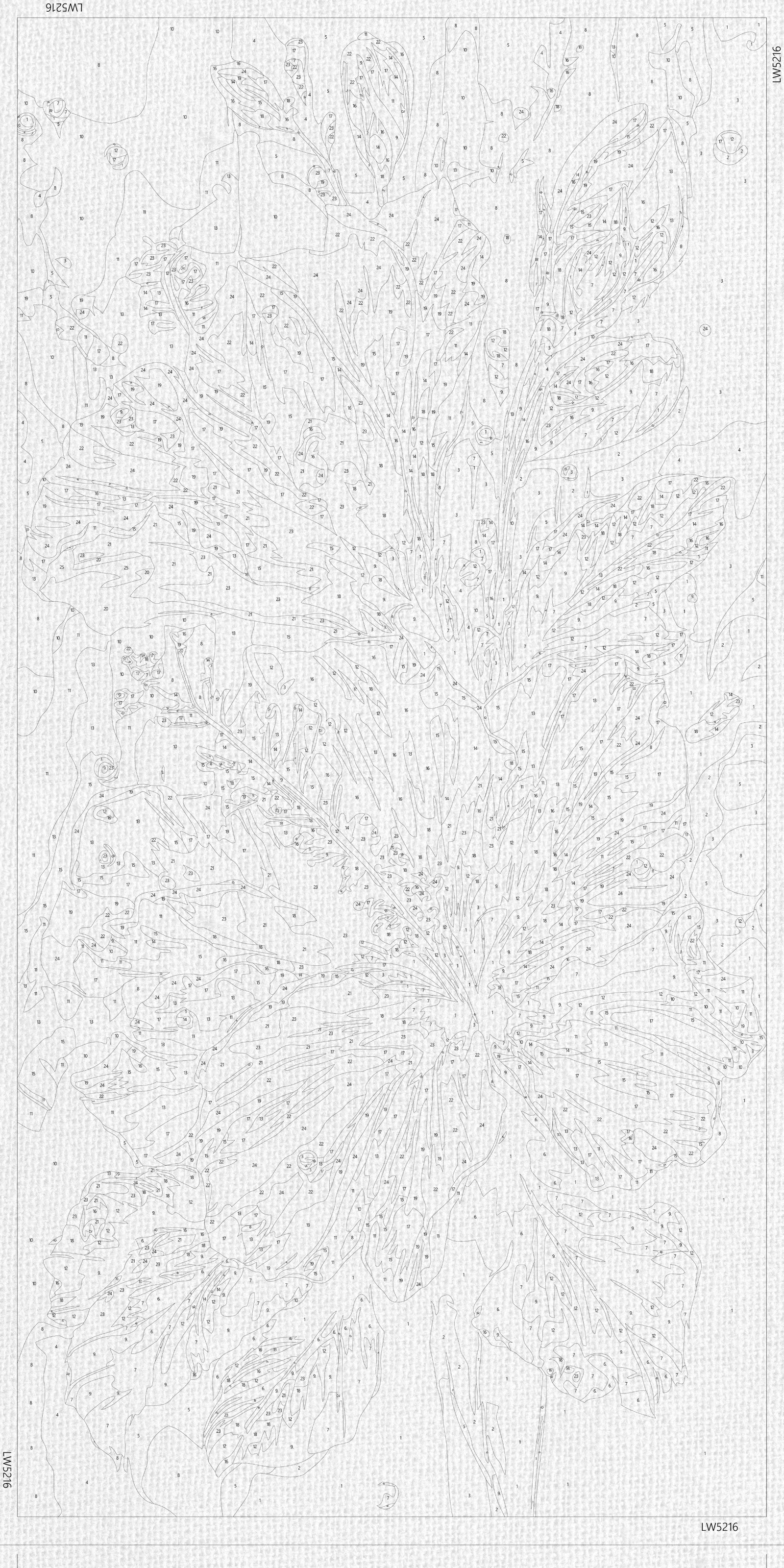 Malowanie po numerach 40x80 cm - Luksusowe irysy (metalik) LW 5216