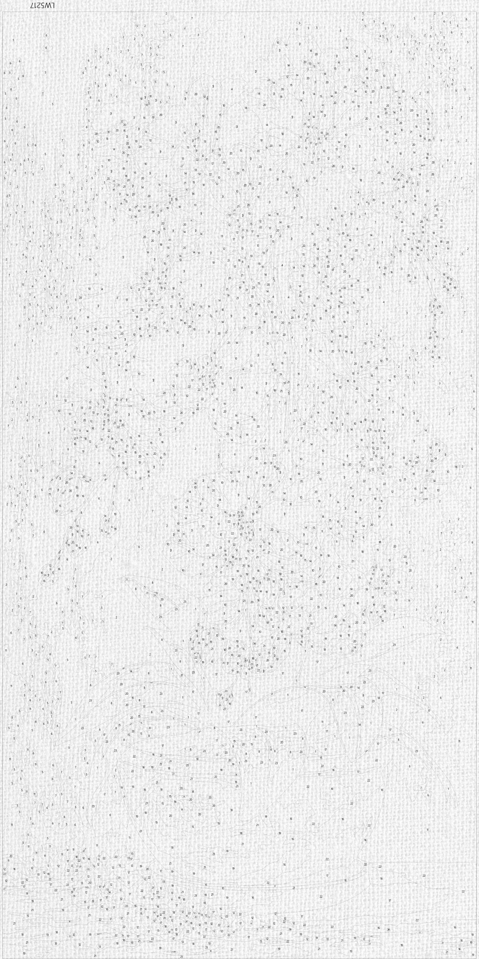 Malowanie po numerach 40x80 cm - Królewskie orchidee (metalik) LW 5217