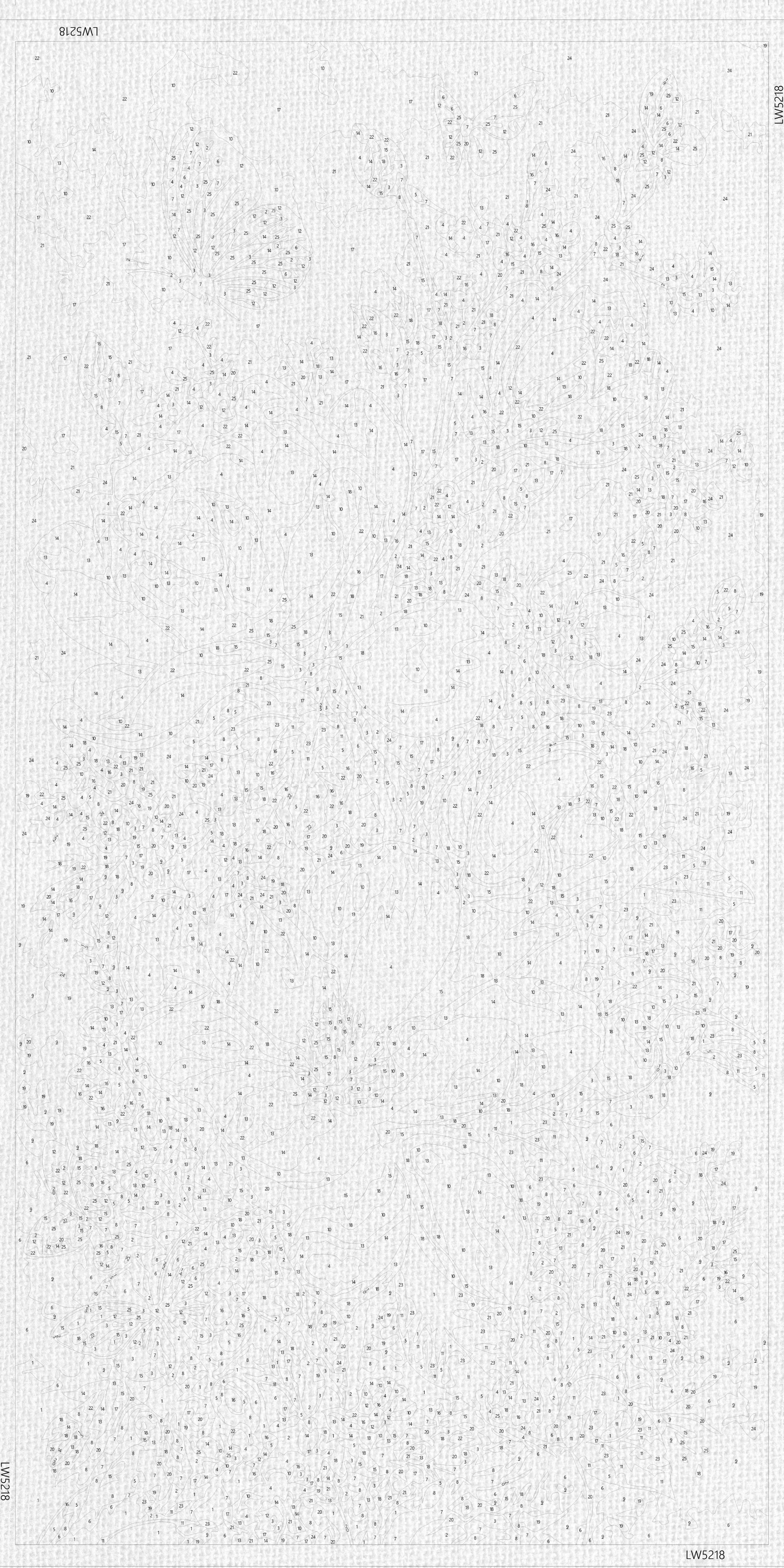 Malowanie po numerach 40x80 cm - Magnolie i motyle (metalik) LW 5218