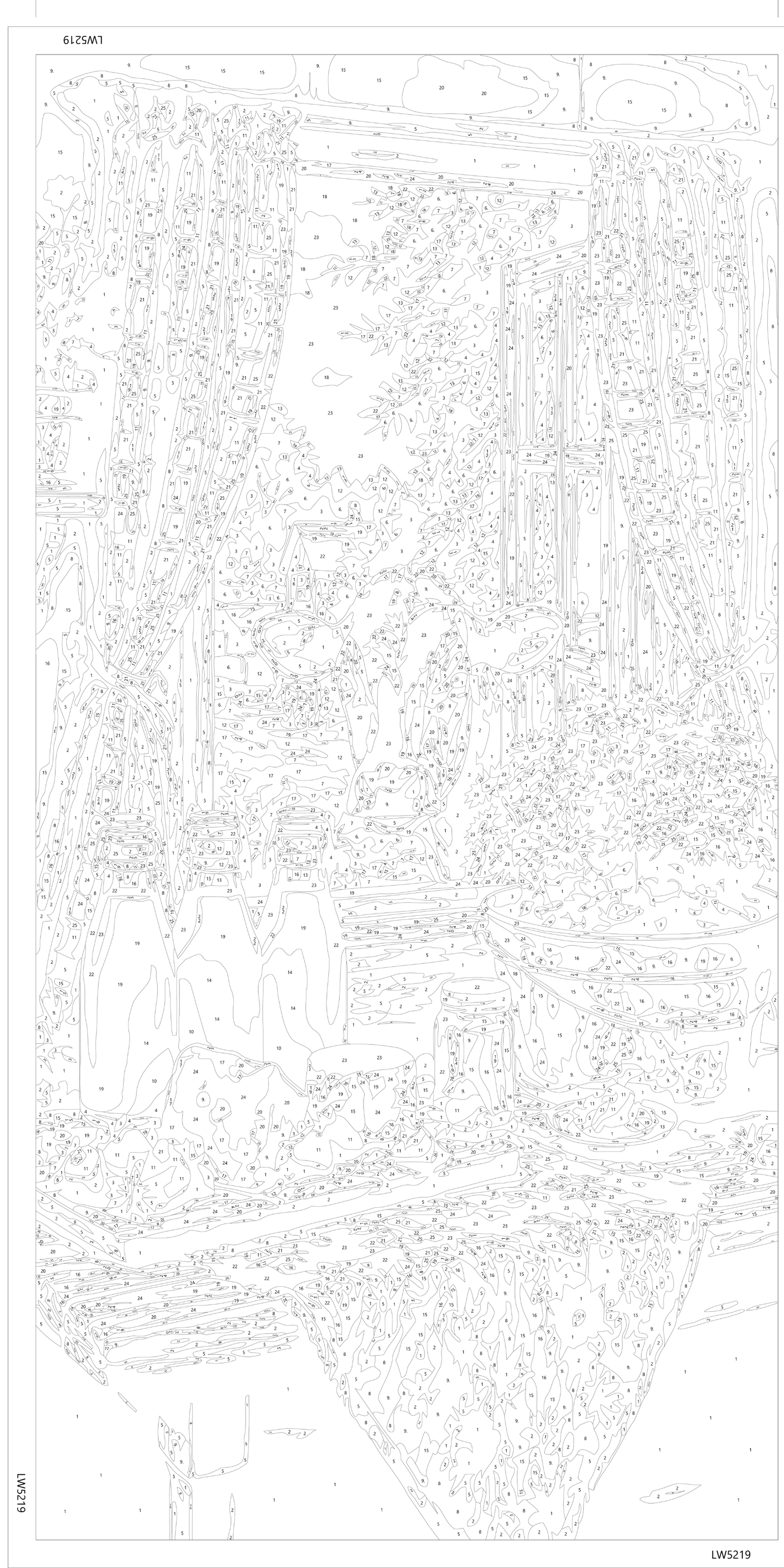 Malowanie po numerach 40x80 cm - Wiejska sielanka z krową LW 5219