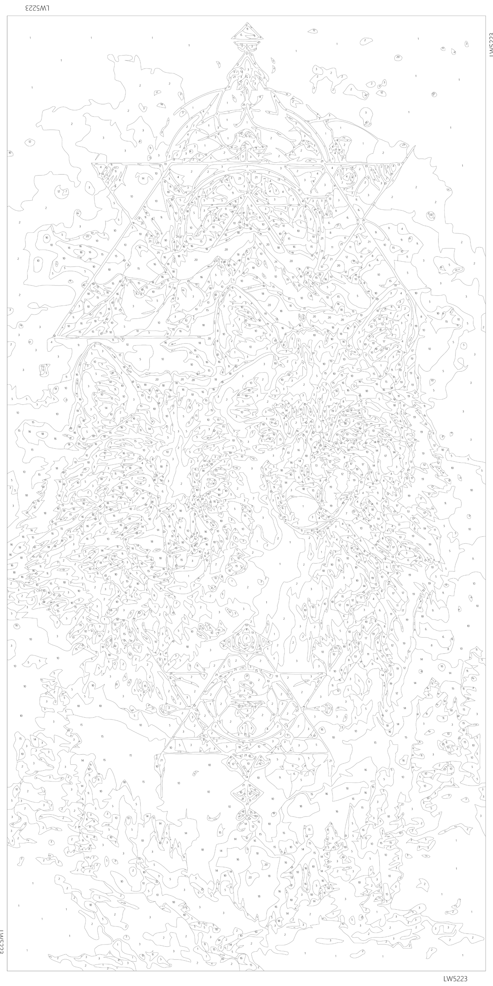 Malowanie po numerach 40x80 cm - Para wilków (metalik) LW 5223